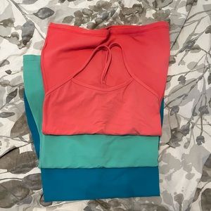 Lululemon set of 3 power y tank size 4